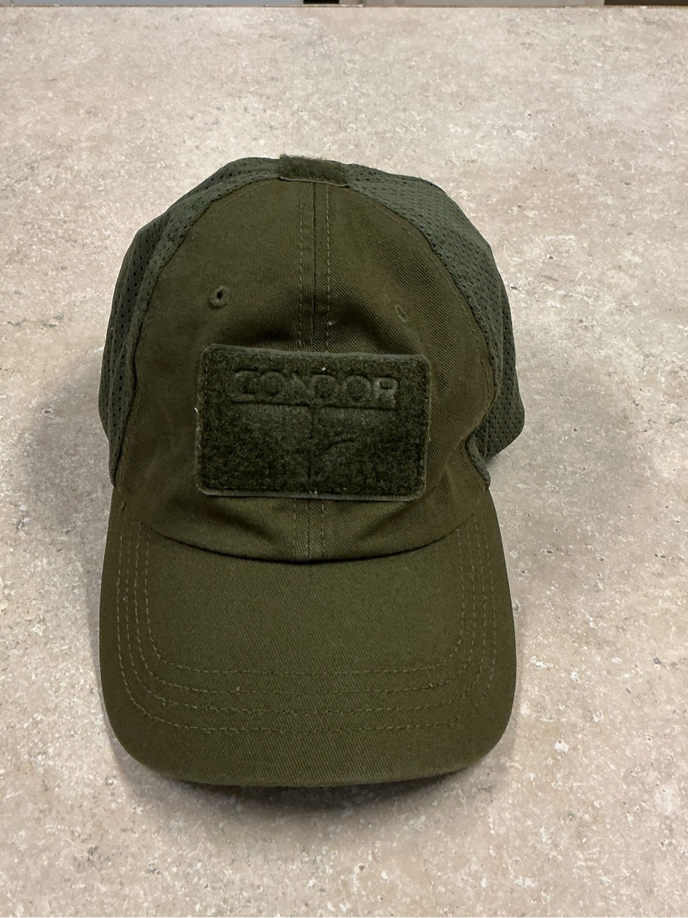 Condor Olive Drab Tactical Mesh Cap Featuring Hook & Loop Panels